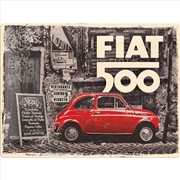 Buy Nostalgic-Art Large Sign Fiat 500 Red Car 30x40x0.5cm