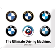 Buy Nostalgic-Art Large Sign BMW Logo Evolution 30x40x0.5cm