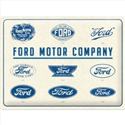 Buy Nostalgic-Art Large Sign Ford Logo Evolution 30x40x0.5cm