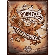 Buy Nostalgic-Art Large Sign Harley Born To Ride Eagle 30x40x0.5cm