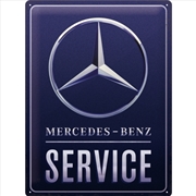 Buy Nostalgic-Art Large Sign Mercedes Service Blue 30x40x0.5cm