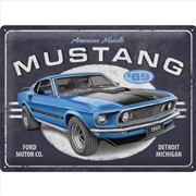 Buy Nostalgic-Art Large Sign Ford Mustang 1969 Mach 1 Blue Special Edition 30x40x0.5cm