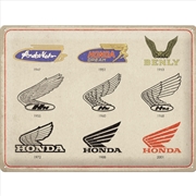 Buy Nostalgic-Art Large Sign Honda MC Logo Evolution 30x40cm 30x40x0.5cm