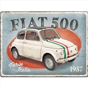 Buy Nostalgic-Art Large Sign Fiat 500 Turin Italia 30x40x0.5cm