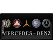 Buy Nostalgic-Art Long Sign Mercedes-Benz Logo Evolution 25x50x0.3cm