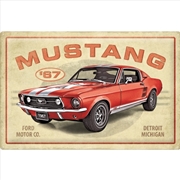 Buy Nostalgic-Art XL Sign Ford Mustang GT 1967 Red 40x60cm 40x60x0.5cm