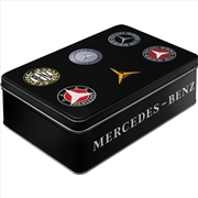 Buy Nostalgic-Art Flat Storage Tin Mercedes-Benz Logo Evolution 23x16x7cm