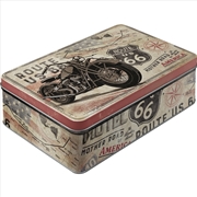 Buy Nostalgic-Art Flat Storage Tin Route 66 Bike Map 23x16x7cm