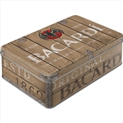 Buy Nostalgic-Art Flat Storage Tin Bacardi Wood Barrel 23x16x7cm