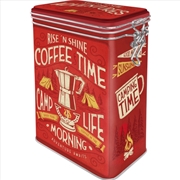 Buy Nostalgic-Art Clip Top Storage Tin Coffee Time Camp Life 7.5x11x17.5cm