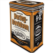 Buy Nostalgic-Art Clip Top Storage Tin Genuine Harley Davidson Milwaukee 7.5x11x17.5cm