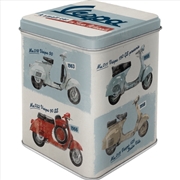 Buy Nostalgic-Art Tea Storage Tin Vespa Model Chart 7.5x7.5x9.5cm