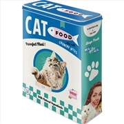 Buy Nostalgic-Art Tin Storage Box XL Cat Food Blue Tin 8x19x26cm