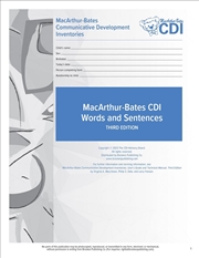 Buy MacArthur-Bates Communicative Development Inventories (CDI) Words and Sentences Forms