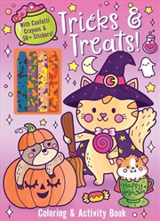 Buy Tricks & Treats! Coloring & Activity Book with Confetti Crayons & 50+ Stickers!