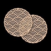 Buy 2pc Wooden Coaster Arches 10x10x0.3cm