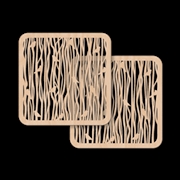 Buy 2pc Wooden Coasters Small Birds 10x10x0.3cm