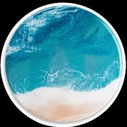 Buy Ceramic Resin Coasters Caribbean Blue 4pcs 11x11x0.6cm