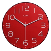 Buy Leni Classic Wall Clock 30cm - Red
