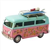 Buy Flower Van Metal Collectable - Blue and Pink25x11.5x18.5cm