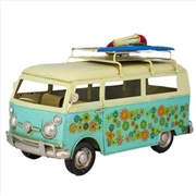 Buy Flower Van Metal Collectable - White and Blue25x11.5x18.5cm