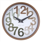 Buy NeXtime Big Number Wall Clock 30cm - Toffee