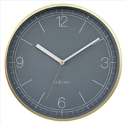 Buy NeXtime Nova Wall Clock 30cm - Gold & Pigeon Blue