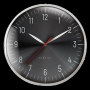 Buy NeXtime Frankfurt Wall Clock 30.5cm - Silver & Black