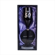 Buy Happy 50th Birthday Black Luxe Champagne Flute