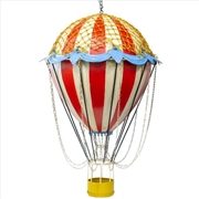 Buy Large Hot Air Balloon Metal Collectable - Red and White 103x60x60cm