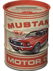 Buy Nostalgic-Art Money Box Oil Barrel Ford Mustang - Gt 1967 Motor Oil 9.3x9.3x11.5cm