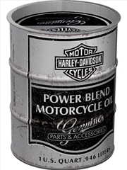 Buy Nostalgic-Art Money Box Oil Barrel Harley-Davidson - Power Blend Oil 9.3x9.3x11.5cm