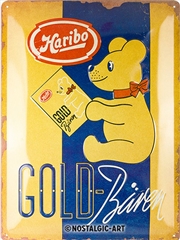 Buy Nostalgic-Art Large Sign Haribo - Goldbären Vintage Gold 30x40x0.5cm