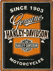 Buy Nostalgic-Art Large Sign Harley-Davidson Genuine Motorcycles Ribbon 30x40x0.5cm