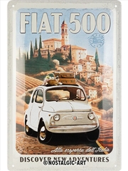 Buy Nostalgic-Art Medium Sign Fiat 500 - Discover New Adventures 20x30x0.5cm