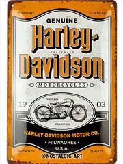 Buy Nostalgic-Art Medium Sign Harley-Davidson - Genuine Motorcycles Milwaukee 20x30x0.5cm