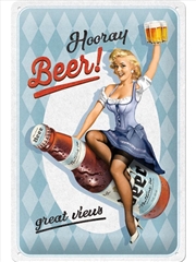 Buy Nostalgic-Art Medium Sign Hooray Beer 20x30x0.5cm