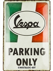 Buy Nostalgic-Art Medium Sign Vespa - Parking Only Italian 20x30x0.5cm