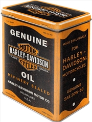 Buy Nostalgic-Art Tin Storage Box Large Harley-Davidson - Genuine Oil 10x14x20cm