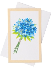 Buy Quilled Framed Standing Greeting Card Blue Hydrangea 7.5x12.5cm