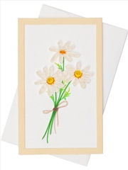 Buy Quilled Framed Standing Greeting Card White Daisy 7.5x12.5cm