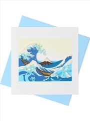 Buy Quilled Greeting Card Japanese Waves 15x15cm