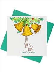Buy Quilled Greeting Card Season's Greetings Bells 15x15cm