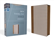 Buy NIV, Thinline Bible, Compact, Zippered, Red Letter, Comfort Print [Brown/White]