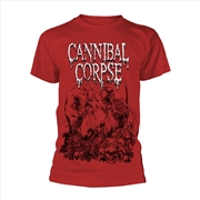 Buy Cannibal Corpse - Pile Of Skulls 2018: Red: Softstyle - Red - XXL