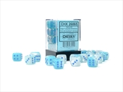 Buy Chessex Gemini 12mm D6 Pearl Turquoise-White/blue Luminary Dice Block (36 dice)