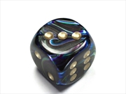 Buy Chessex 30mm D6 Single Dice Lustrous Shadow/Gold