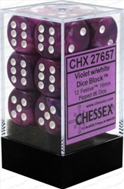 Buy Chessex 16mm D6 Dice Block Festive Violet/White