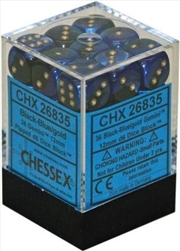 Buy Chessex 12mm D6 Dice Block Gemini Black-Blue/Gold