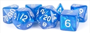 Buy MDG 16mm Acrylic Polyhedral Dice Set: Stardust Blue w/ Silver Numbers